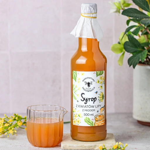 Syrop z kwiatów lipy z miodem 