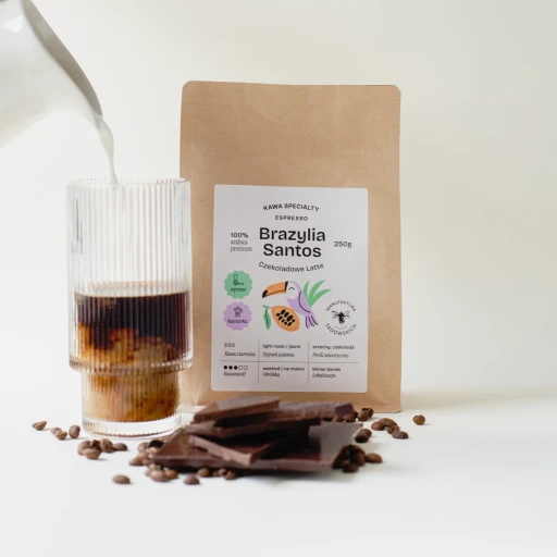 Kawa specialty Brazylia Santos Czekoladowe Latte 250 g 