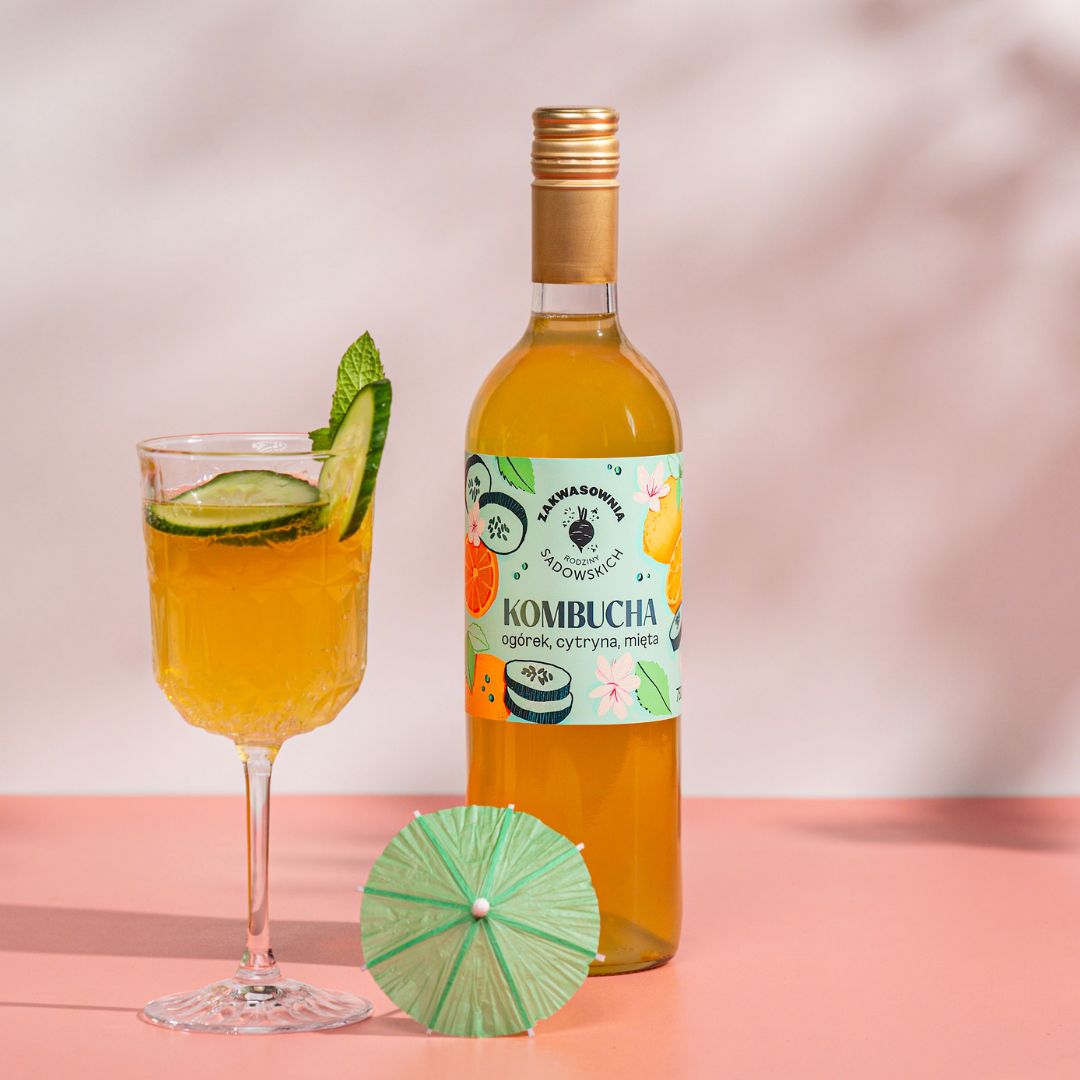 Kombucha ogórek, cytryna, mięta 