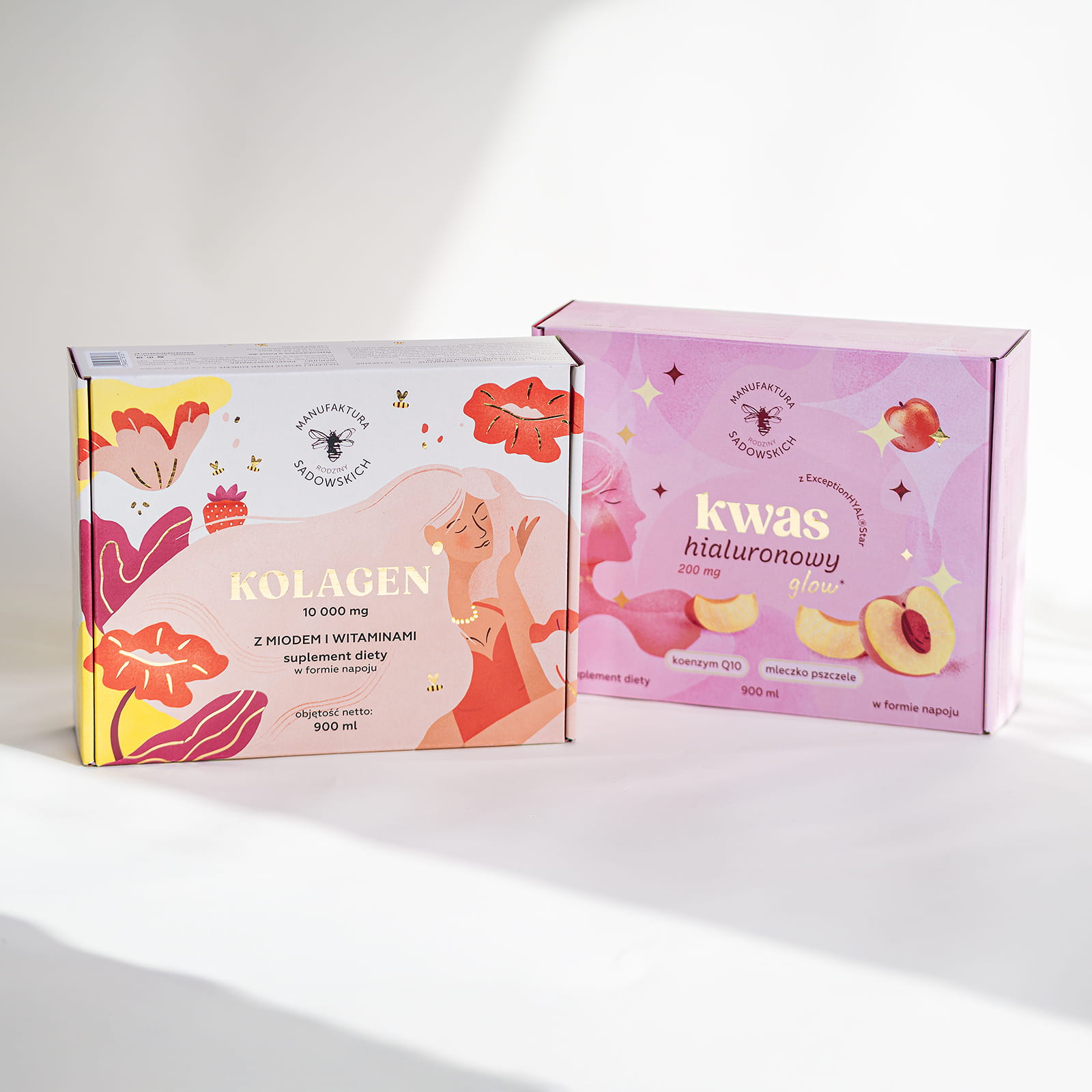 ZESTAW KWAS HIALURONOWY GLOW+ & KOLAGEN PREMIUM 10 000mg